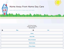Tablet Screenshot of homeawayfromhomechilddaycare.com